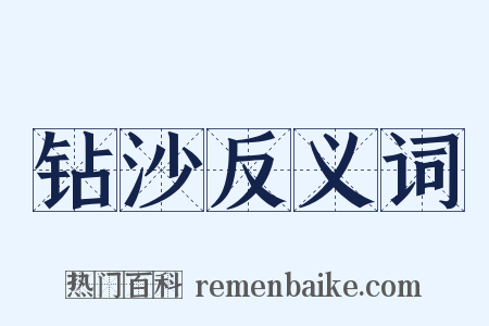 钻沙反义词是什么意思的图片